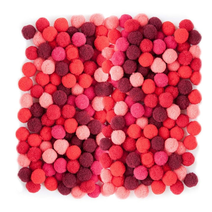 Ακρυλικά Pom Poms, 1 cm - 120 τμχ – Κόκκινο