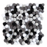 Ακρυλικά Pom Poms, 1 cm - 120 τμχ – Μαύρο και άσπρο