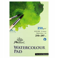 Akvarelový blok Phoenix 250 g/m², 210 × 297 mm alebo 297 × 420 mm – výber formátu