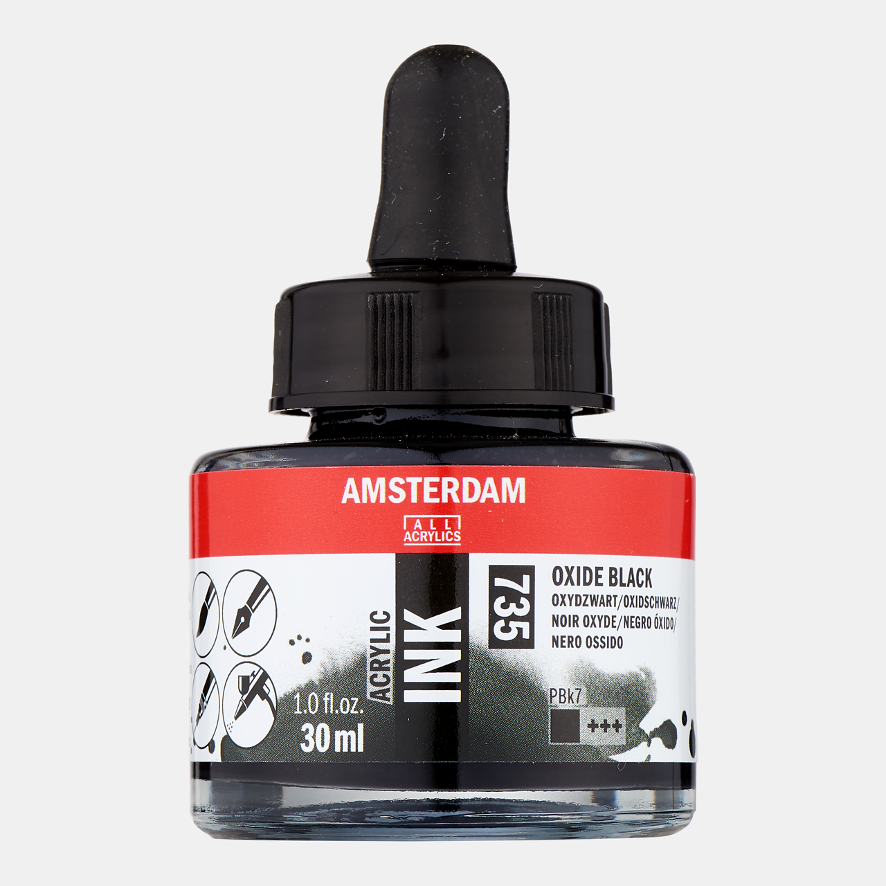 ROYAL TALENS Amsterdam Acrylic Ink ακρυλικό μελάνι 30 ml – Μαύρο Οξειδίου