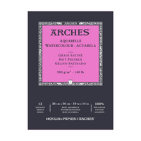 ARCHES μπλοκ ακουαρέλας λείο HP φυσικό λευκό 300 g/m² A5 – A3 - 12 φύλλα