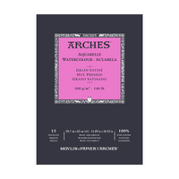 ARCHES μπλοκ ακουαρέλας λείο HP φυσικό λευκό 300 g/m² A5 – A3 - 12 φύλλα