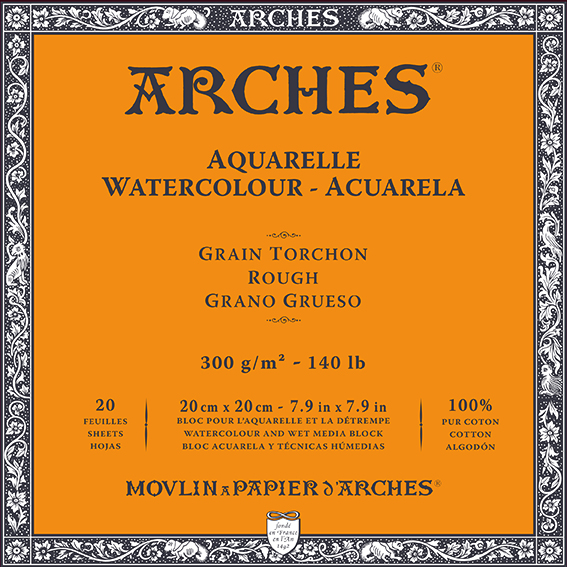 ARCHES μπλοκ ακουαρέλας Rough φυσικό λευκό 300 g/m² 10 – 31 cm - 20 φύλλα