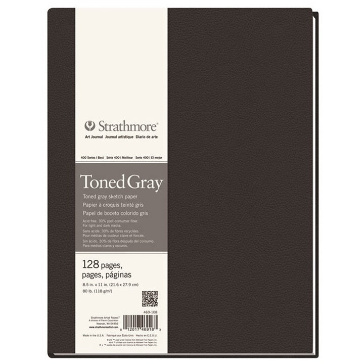 Artbook Strathmore με γκρι χαρτί, λεπτομέρεια βιβλιοδεσίας