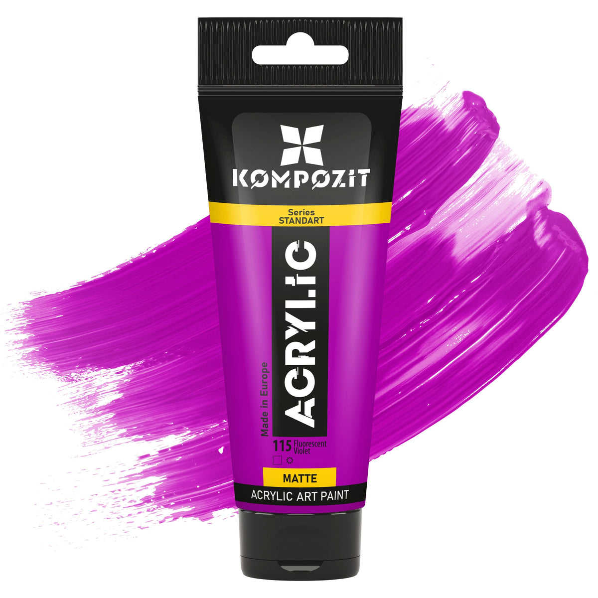 Ακρυλικό χρώμα Kompozit STANDART Fluorescent 75 ml – 115 Βιολετί Φωσφοριζέ