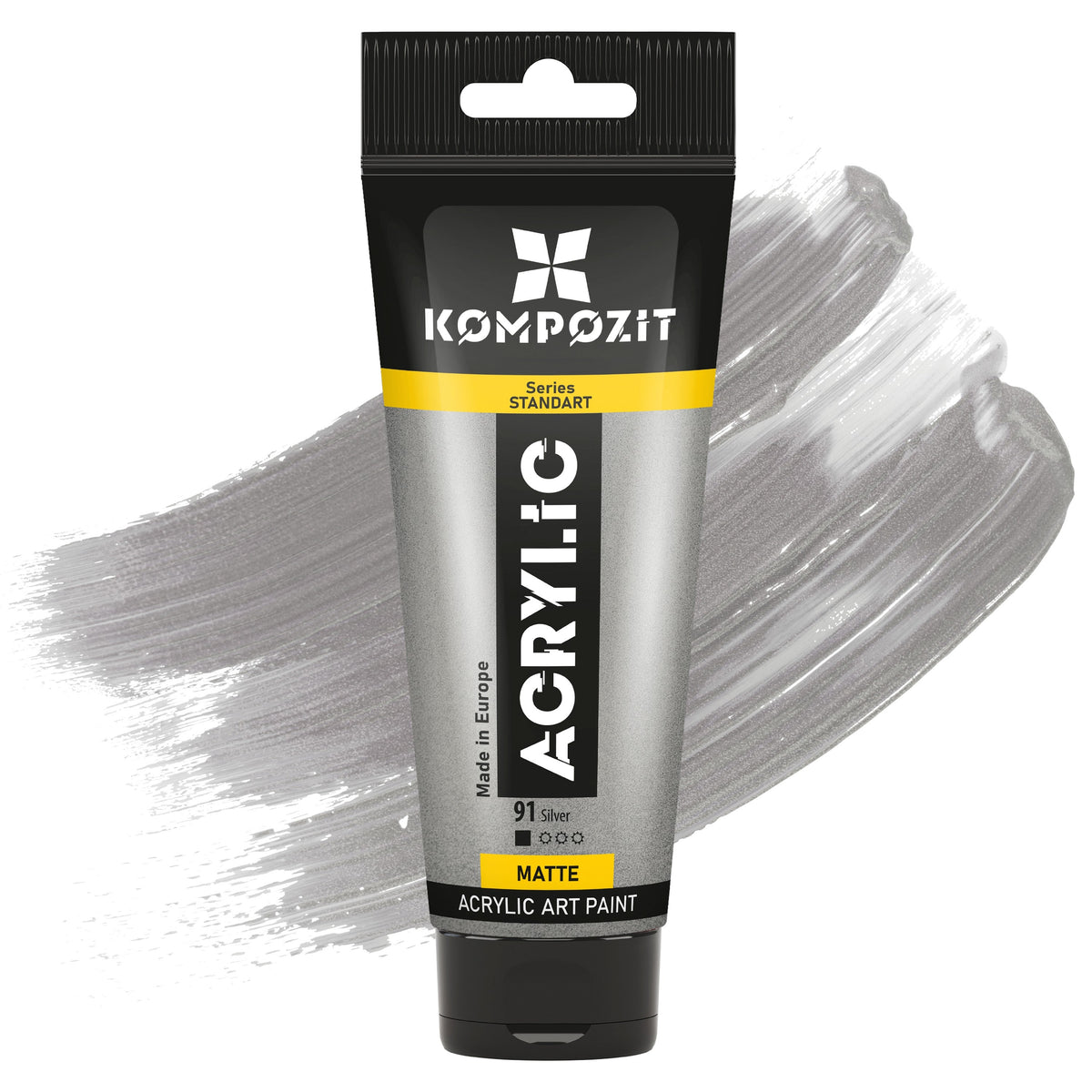 Ακρυλικό χρώμα STANDART Kompozit Metallic 75 ml – 91 Ασημί