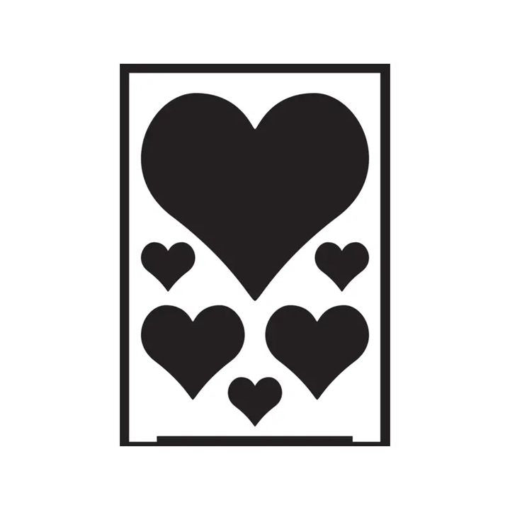 Αυτοκόλλητο πρότυπο Heart A5