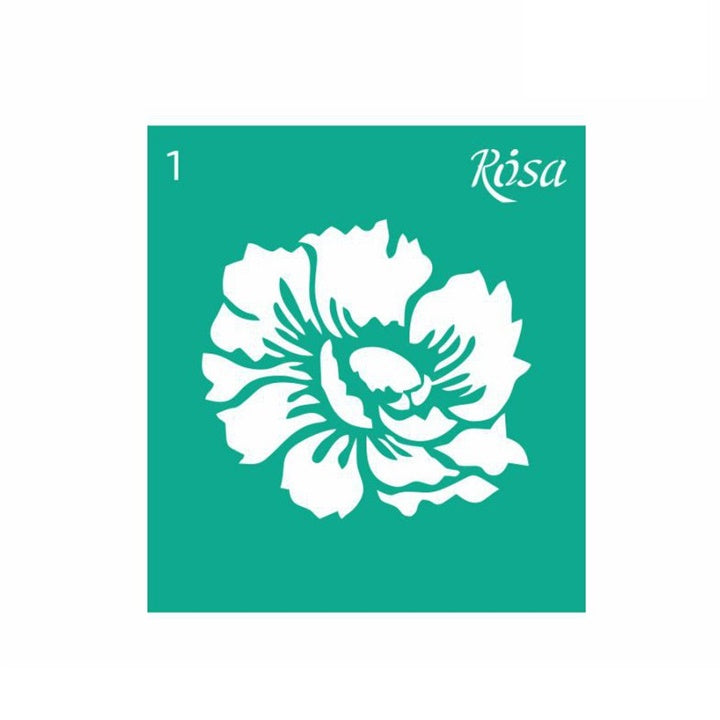 Αυτοκόλλητο στένσιλ Rosa Talent 9 x 10 cm - μοτίβο No.1