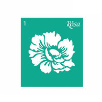 Αυτοκόλλητο στένσιλ Rosa Talent 9 x 10 cm - μοτίβο No.1