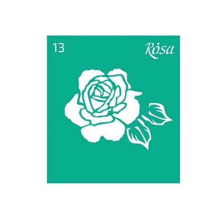 Αυτοκόλλητο στένσιλ Rosa Talent 9 x 10 cm - μοτίβο No.13
