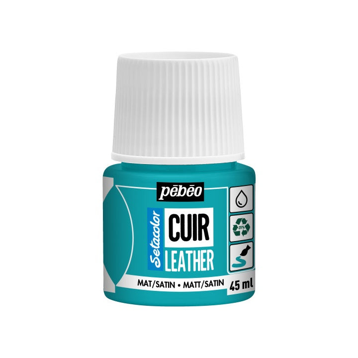 Βαφή δέρματος Pebeo Setacolor matt/satin 45 ml | διάφορα χρώματα - τυρκουάζ μπλε