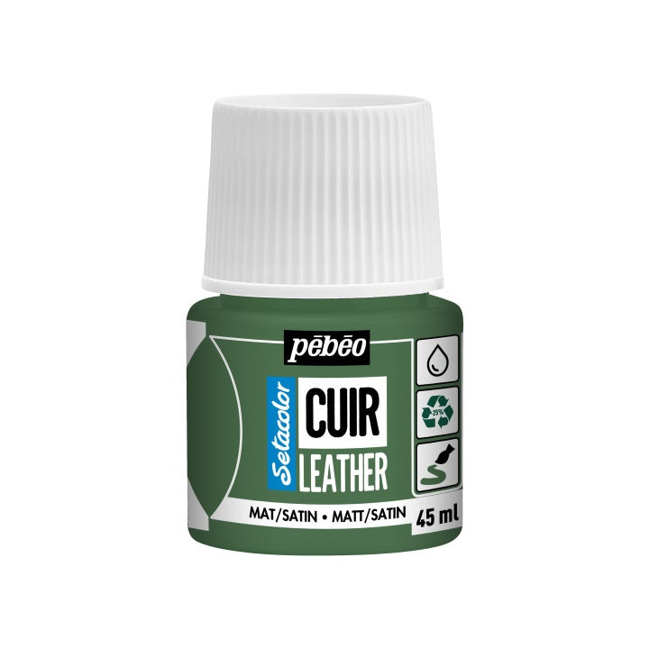 Βαφή δέρματος Pebeo Setacolor matt/satin 45 ml | διάφορα χρώματα - χακί πράσινο