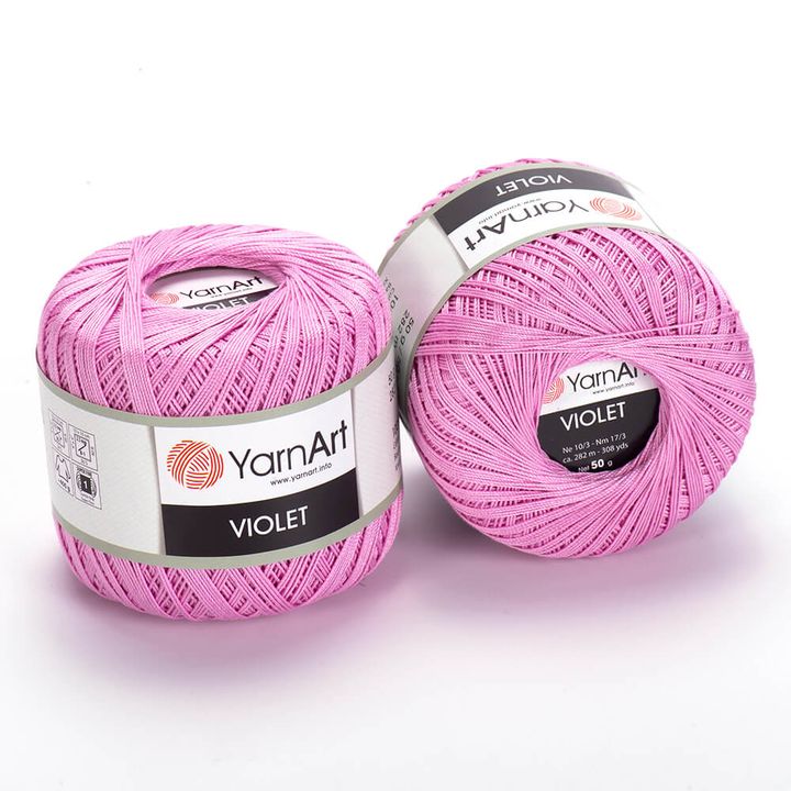 Νήματα πλεξίματος YarnArt Violet 50 g – 319 ροζ