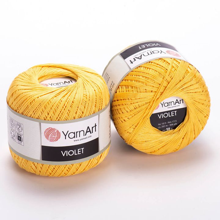 Νήματα πλεξίματος YarnArt Violet 50 g – 4653 κίτρινο