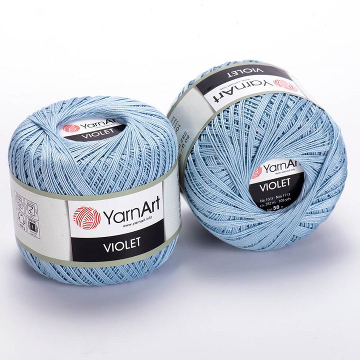 Νήματα πλεξίματος YarnArt Violet 50 g – 4917 ανοιχτό μπλε