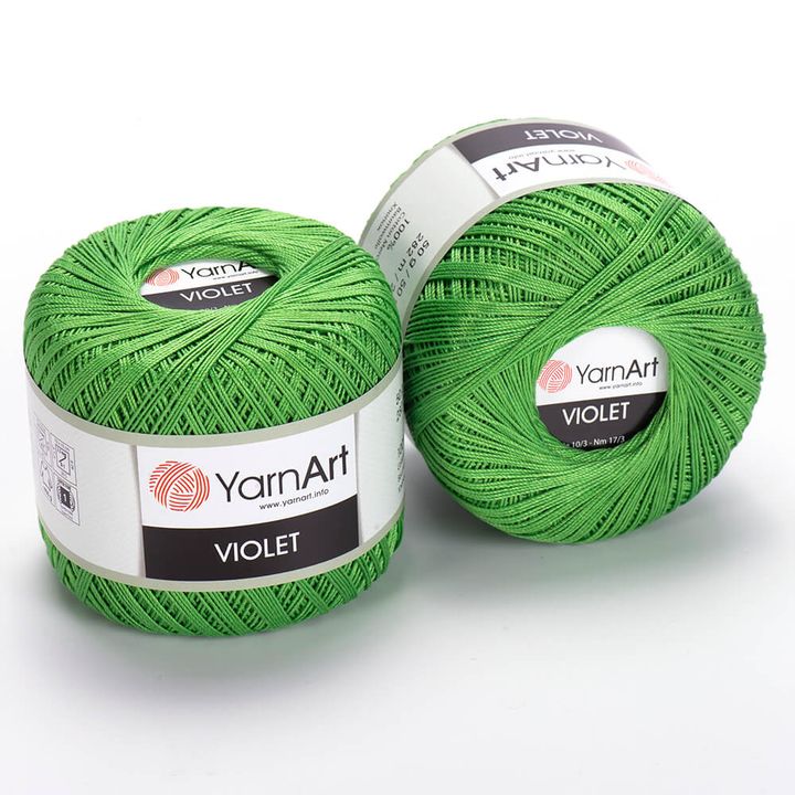 Νήματα πλεξίματος YarnArt Violet 50 g – 6332 πράσινο