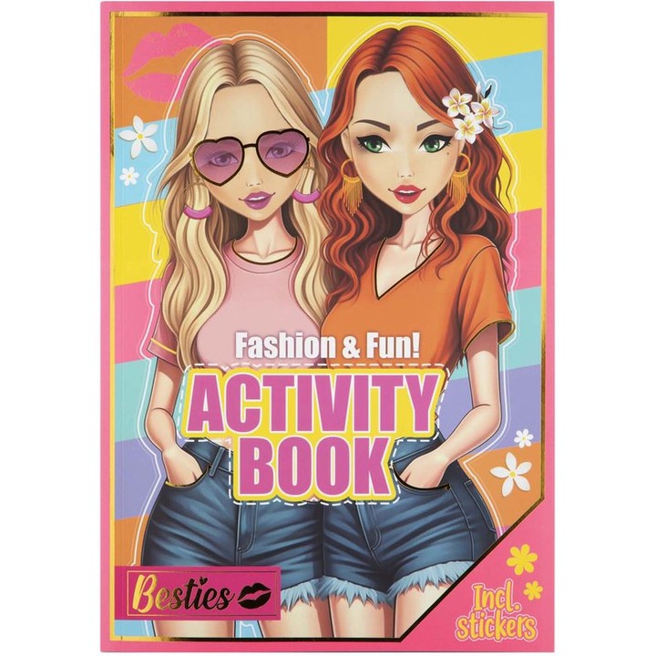 BESTIES Βιβλίο δραστηριοτήτων A4 - Μόδα &amp; Αυτοκόλλητα