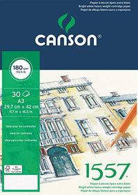 Μπλοκ σχεδίου Canson 1557 180 g/m² A4 κολλητό - 30 φύλλα