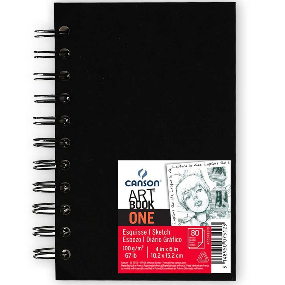 Canson Art Book One μπλοκ σχεδίου 100 g/m², 80 φύλλα, 10,2 x 15,2 cm με σπιράλ