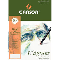 Canson C a grain μπλοκ σχεδίου 180 g A3, 30 φύλλα, λεπτόκοκκο κολλητό