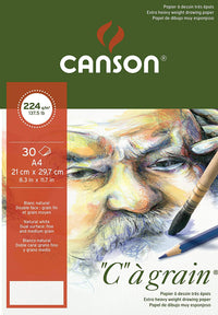 Canson C a grain μπλοκ σχεδίου 224 g/m² 30 φύλλα A4 λεπτόκοκκο κολλητό