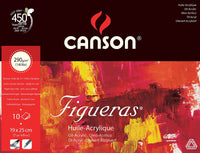 Canson Figueras μπλοκ ζωγραφικής για λάδι και ακρυλικό 290 g, 10 φύλλα, 33 x 41 cm