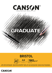 Μπλοκ σχεδίου CANSON Graduate Bristol 180 g/m² A4 - 20 φύλλα, κολλητό