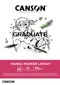 Canson Graduate Marker μπλοκ για μαρκαδόρους 70 g/m² A3 κολλητό - 50 φύλλα