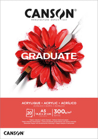 CANSON Graduate μπλοκ ακρυλικού 300 g/m² - 20 φύλλα, A5