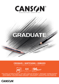 Μπλοκ σχεδίου CANSON Graduate 96 g/m² A4 κολλητό - 40 φύλλα