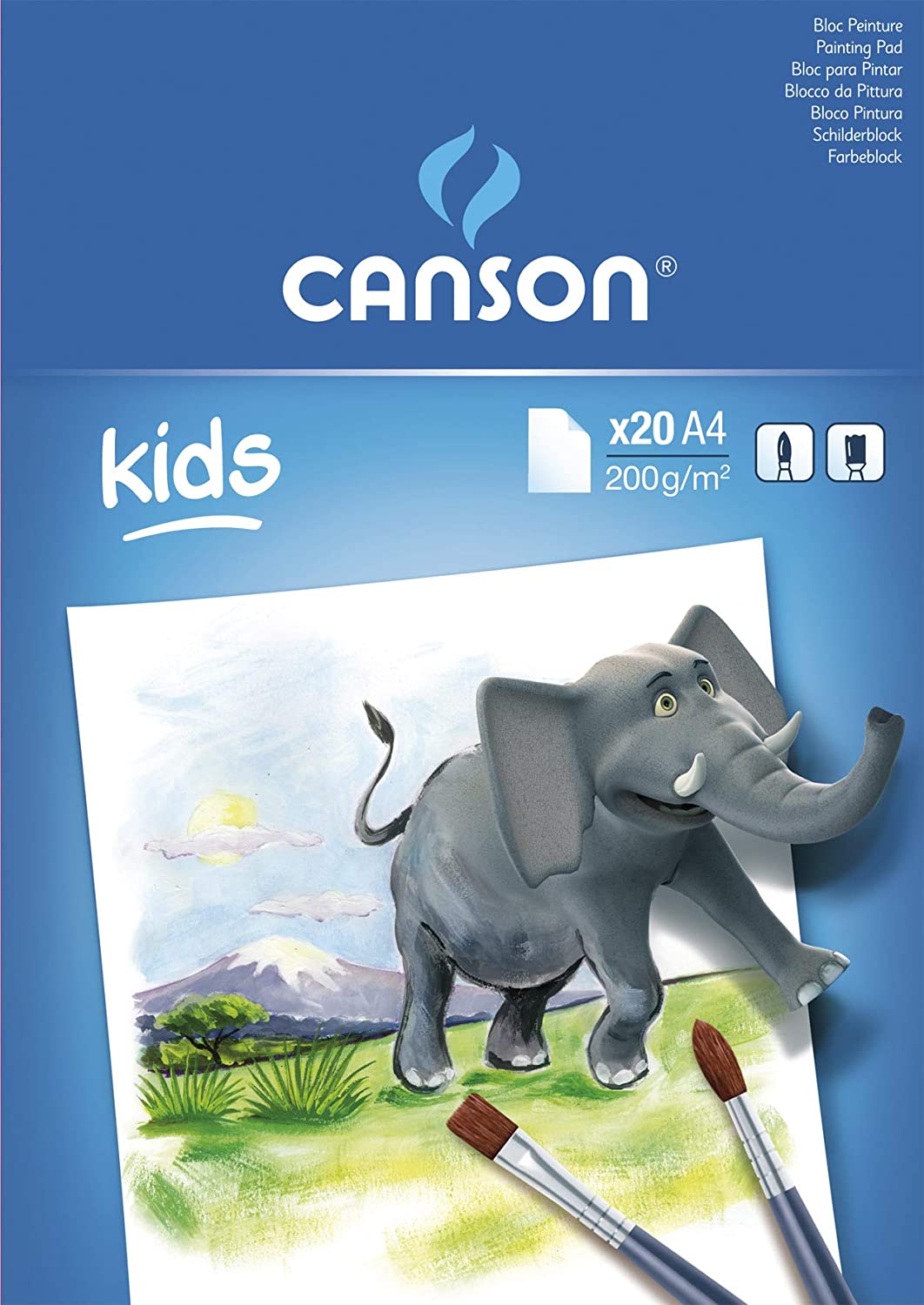 CANSON Kids μπλοκ ζωγραφικής 200 g/m² 20 φύλλα A4 με κόλληση