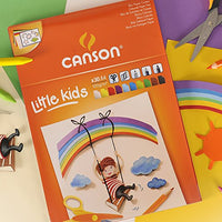 Μπλοκ ζωγραφικής με χρωματιστά φύλλα CANSON Kids A4 - 120 g/m², 30 φύλλα, μιξ 10 χρωμάτων