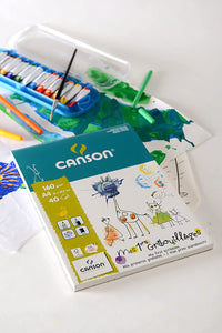 Παιδικό μπλοκ ζωγραφικής CANSON Kids 160 g/m² A4 κολλητό - 40 φύλλα