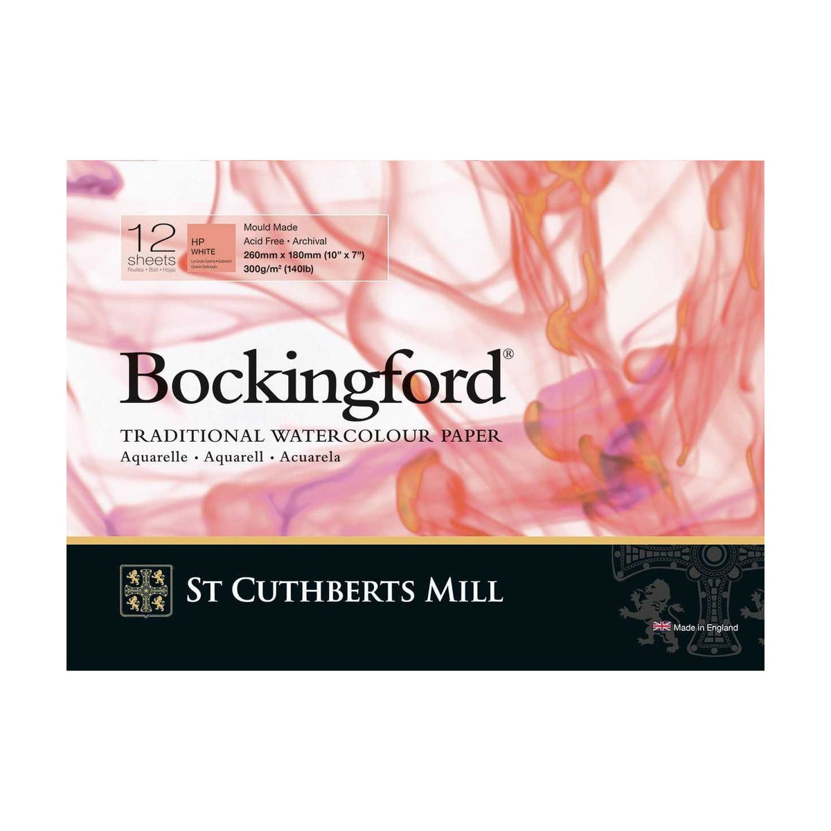 CANSON St Cuthberts Bockingford μπλοκ ακουαρέλας λείο (HP) λευκό 300 g/m² - 12 φύλλα