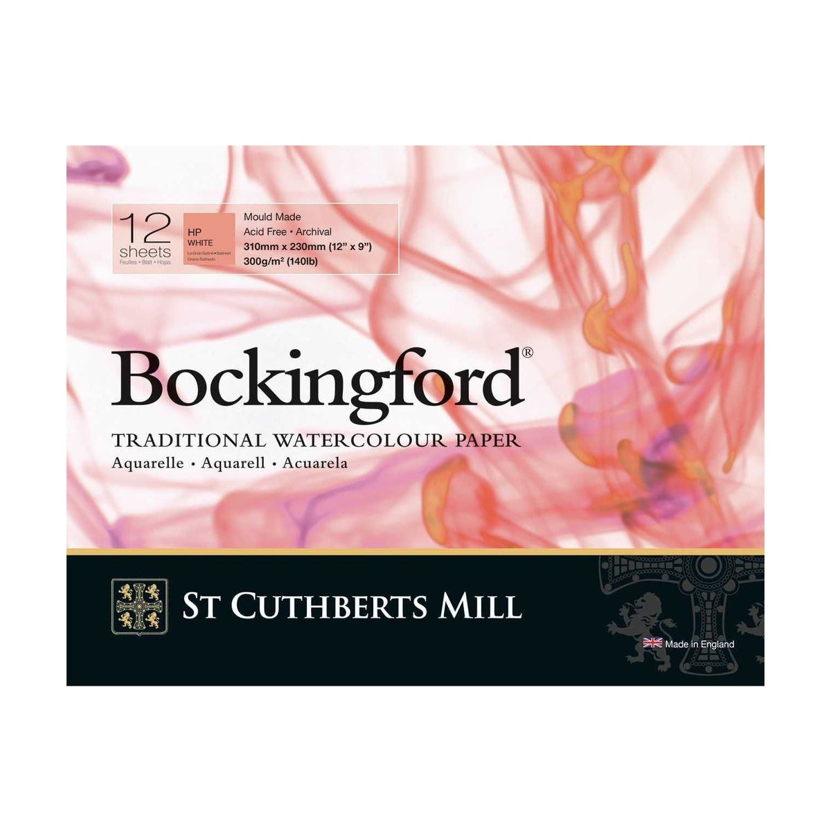 CANSON St Cuthberts Bockingford μπλοκ ακουαρέλας λείο (HP) λευκό 300 g/m² - 12 φύλλα