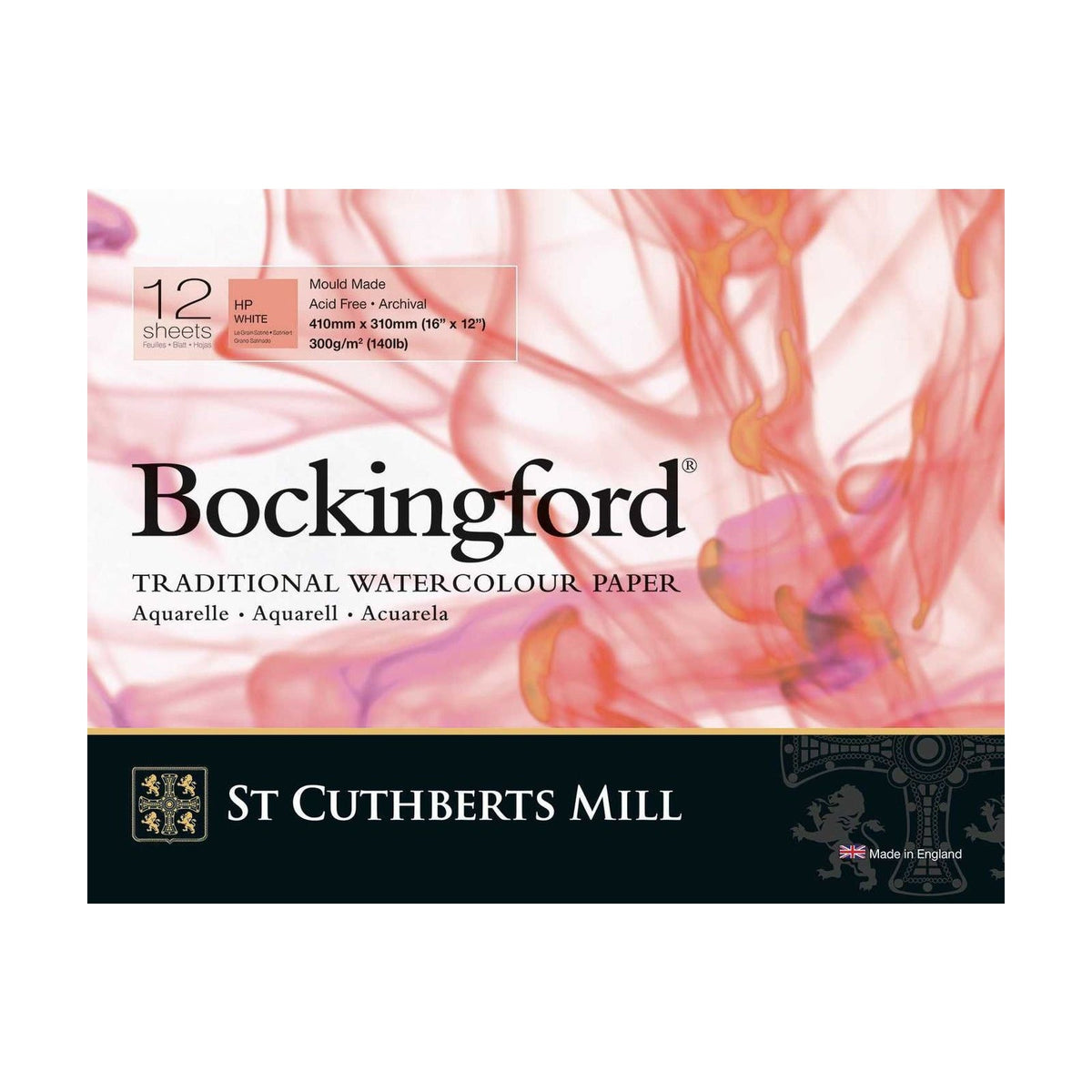 CANSON St Cuthberts Bockingford μπλοκ ακουαρέλας λείο (HP) λευκό 300 g/m² - 12 φύλλα