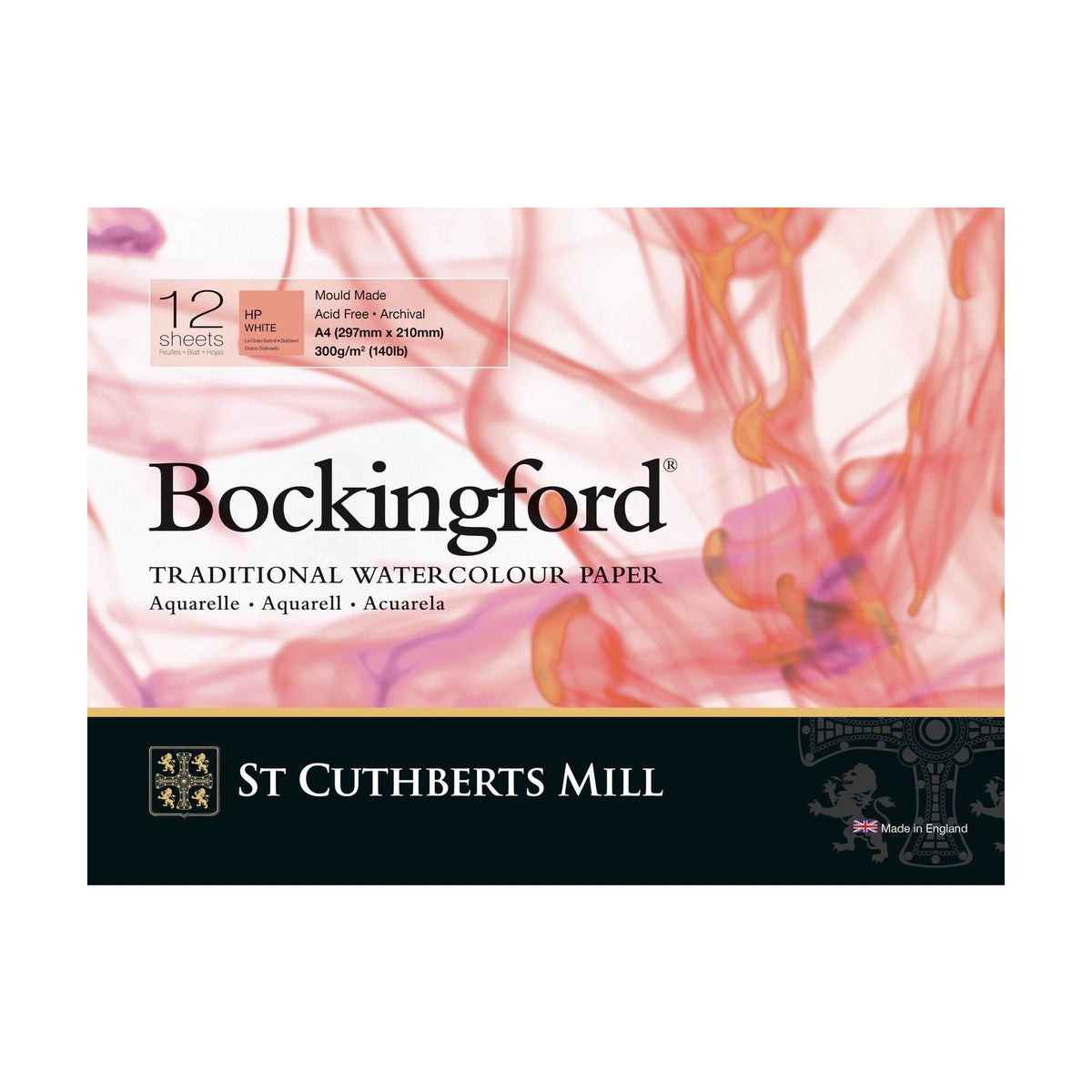 CANSON St Cuthberts Bockingford μπλοκ ακουαρέλας λείο (HP) λευκό 300 g/m² - 12 φύλλα