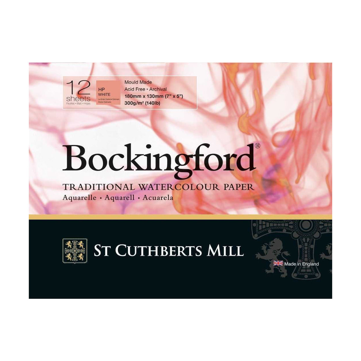 CANSON St Cuthberts Bockingford μπλοκ ακουαρέλας λείο (HP) λευκό 300 g/m² - 12 φύλλα