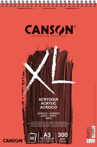 Canson XL μπλοκ ακρυλικού 300 g 30 φύλλα A3 με σπιράλ