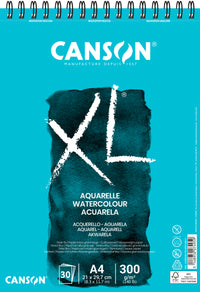 Μπλοκ ακουαρέλας Canson XL CP White 300 g/m² - 30 φύλλα, A4, με σπιράλ