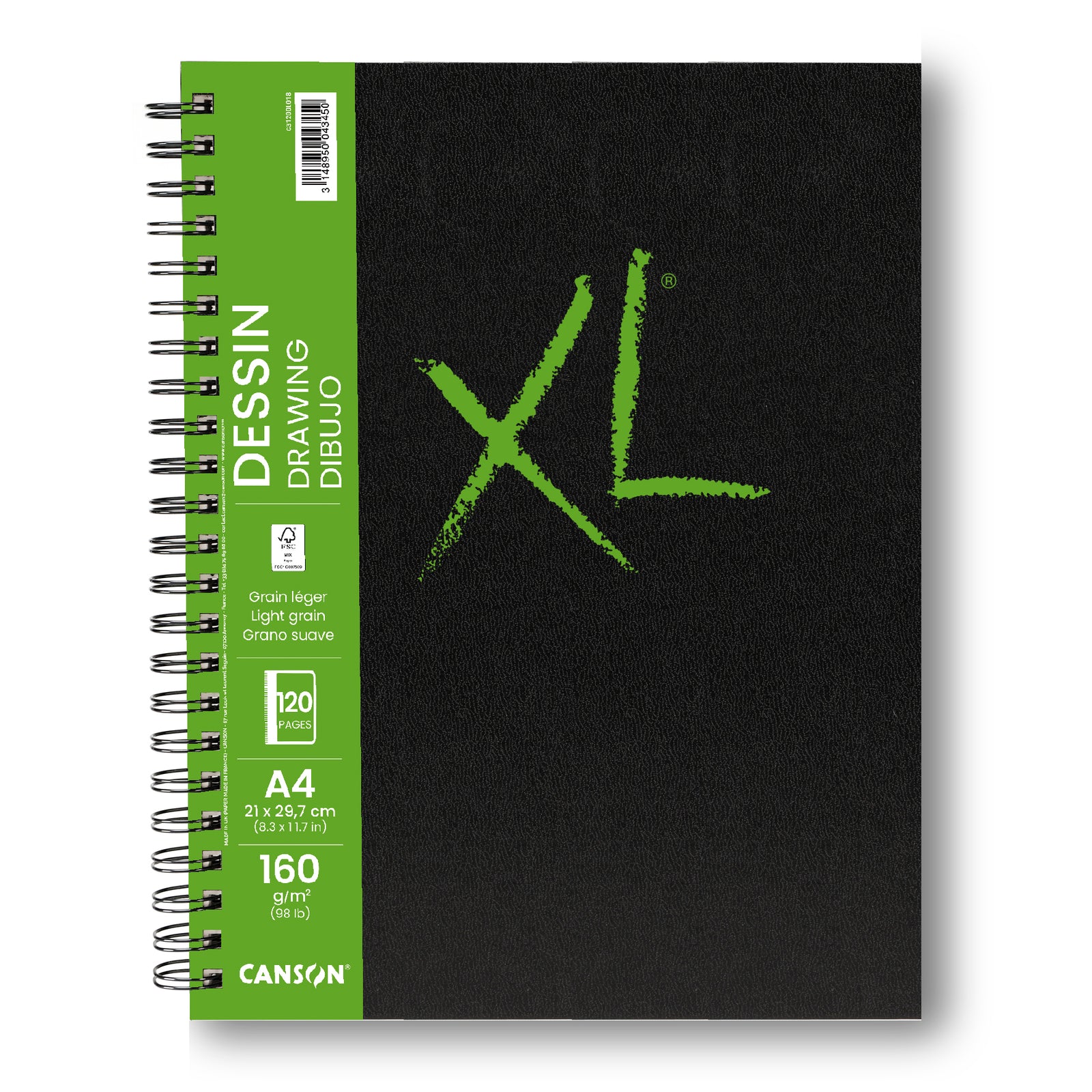 Μπλοκ σχεδίου Canson XL Drawing 160 g/m² 120 φύλλα A4