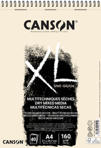 Canson XL Touch μπλοκ για παστέλ Natural 160 g/m² 40 φύλλα A4 με σπιράλ