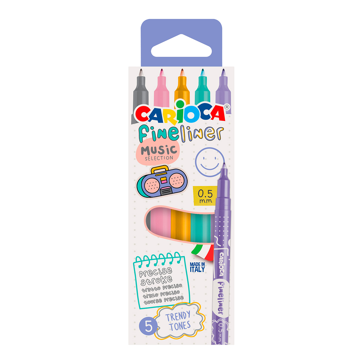 Carioca Fineliner 0,5 mm, διάφορα χρώματα