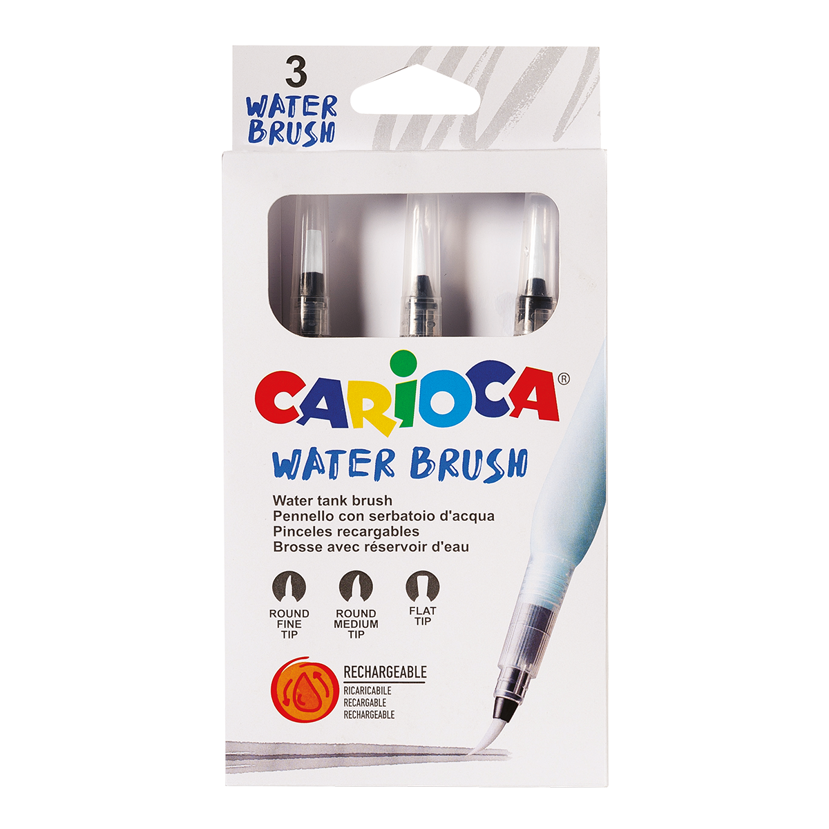 Carioca σετ πινέλων νερού, 3 τμχ