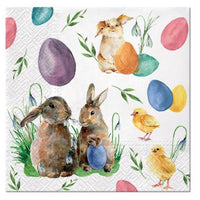 Χαροτοπετσετες για ΝΤΕΚΟΥΠΑΖ - Bunnies with Chicken - 1 τεμ