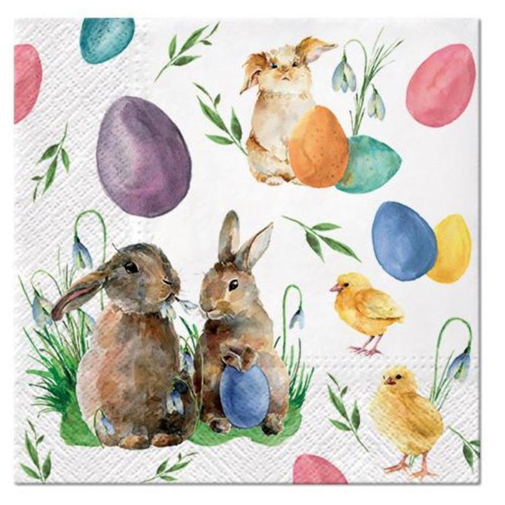 Χαροτοπετσετες για ΝΤΕΚΟΥΠΑΖ - Bunnies with Chicken - 1 τεμ