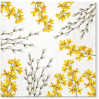 Χαροτοπετσετες για ντεκουπάζ Catkins and Forsythia - 1 τεμ