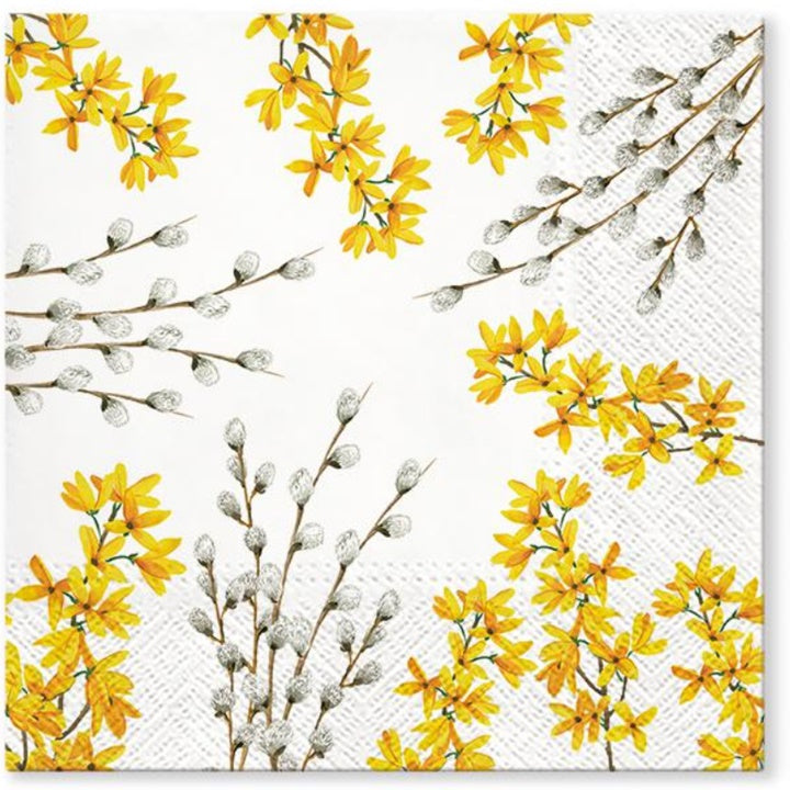 Χαροτοπετσετες για ντεκουπάζ Catkins and Forsythia - 1 τεμ