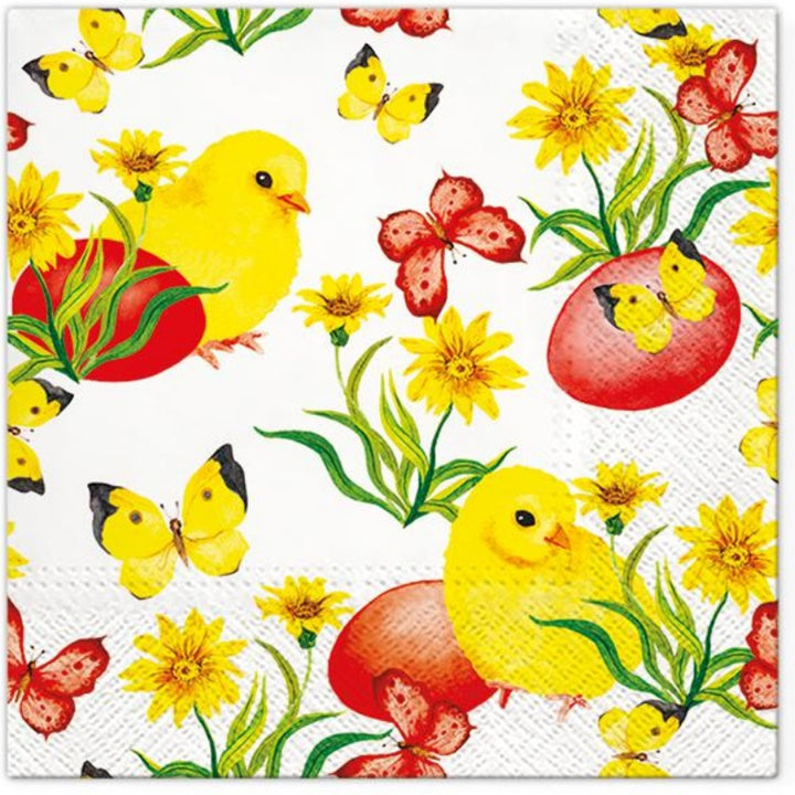 Χαροτοπετσετες για ΝΤΕΚΟΥΠΑΖ - Chicks and Butterflies 1 τεμ