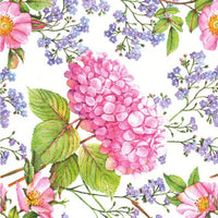 Χαροτοπετσετες για ντεκουπάζ Pink Hydrangea and Forget-Me-Not Flowers - 1 τεμ